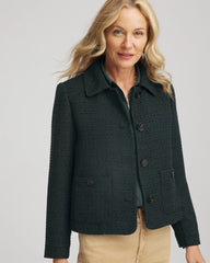 Tweed Cropped Jacket Darkest Spruce - Chico's