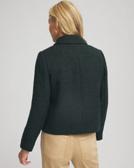 Tweed Cropped Jacket Darkest Spruce - Chico's