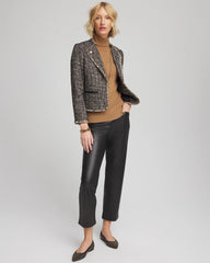 Tweed Mix Moto Jacket Black - Chico's