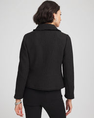 Bouclé Peplum Jacket Black - Chico's