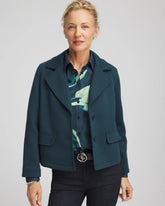 Plush Knit Blazer Teal Shadow - Chico's