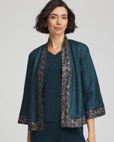 Travelers™ Collection Crystal Crushed Reversible Jacket Teal Shadow - Chico's