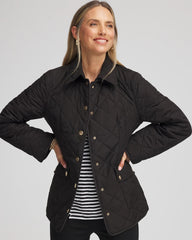 Quilted Barn Jacket Black - Chico's