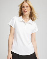 Zenergy® UPF Mockneck Short-Sleeve Top Alabaster - Chico's