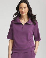 Zenergy® Soft Half-Zip Top Washed Grape - Chico's