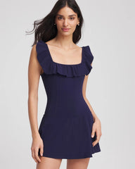 Gottex Tutti Frutti Square Neck Swim Dress Navy - Chico's