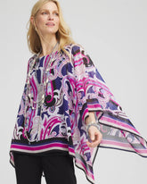 Travelers™ Paisley Chiffon Layered Top Purple Clover - Chico's