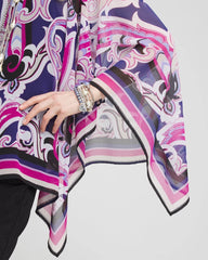 Travelers™ Paisley Chiffon Layered Top Purple Clover - Chico's