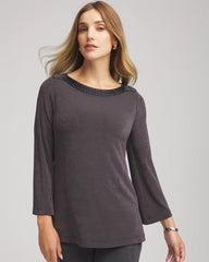 Travelers™ Koia Pearl Beaded Tunic Serene Gray - Chico's