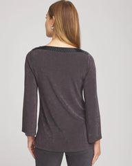 Travelers™ Koia Pearl Beaded Tunic Serene Gray - Chico's