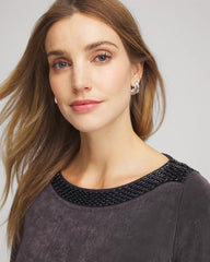 Travelers™ Koia Pearl Beaded Tunic Serene Gray - Chico's