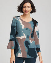Travelers™ Crystal Flounce Sleeve Tunic Teal Shadow - Chico's