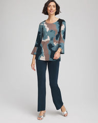 Travelers™ Crystal Flounce Sleeve Tunic Teal Shadow - Chico's