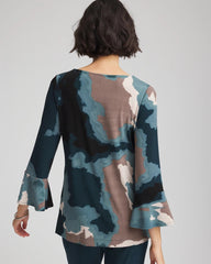 Travelers™ Crystal Flounce Sleeve Tunic Teal Shadow - Chico's