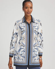 Travelers™ Collection Paisley Mesh Shirt Jacket Canyon Blue - Chico's