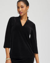 Travelers™ Velvet V-Neck Kimono Sleeve Top Travelers Black - Chico's