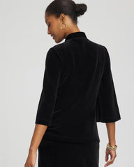 Travelers™ Velvet V-Neck Kimono Sleeve Top Travelers Black - Chico's