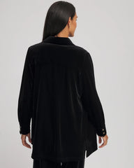 Travelers™ Velvet Button-Down Shirt Travelers Black - Chico's