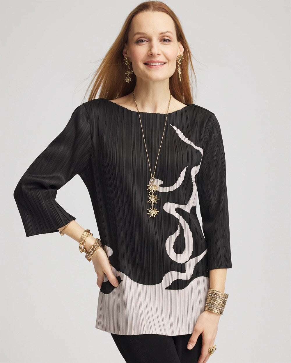 Travelers™ Collection Pleated Top Travelers Black - Chico's