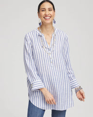 No Iron™ Linen Tunic Indigo - Chico's