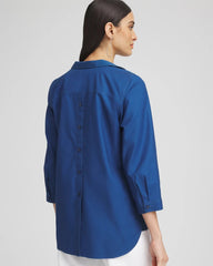 No Iron™ Paisley Buttonback Tunic Seaport - Chico's