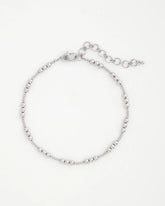 Silvertone Beaded Necklace Silver - Chico's