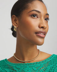 Golden Beaded Necklace Gold - Chico's
