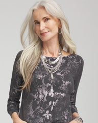 Silver Tone Pave Multistrand Necklace Silver - Chico's