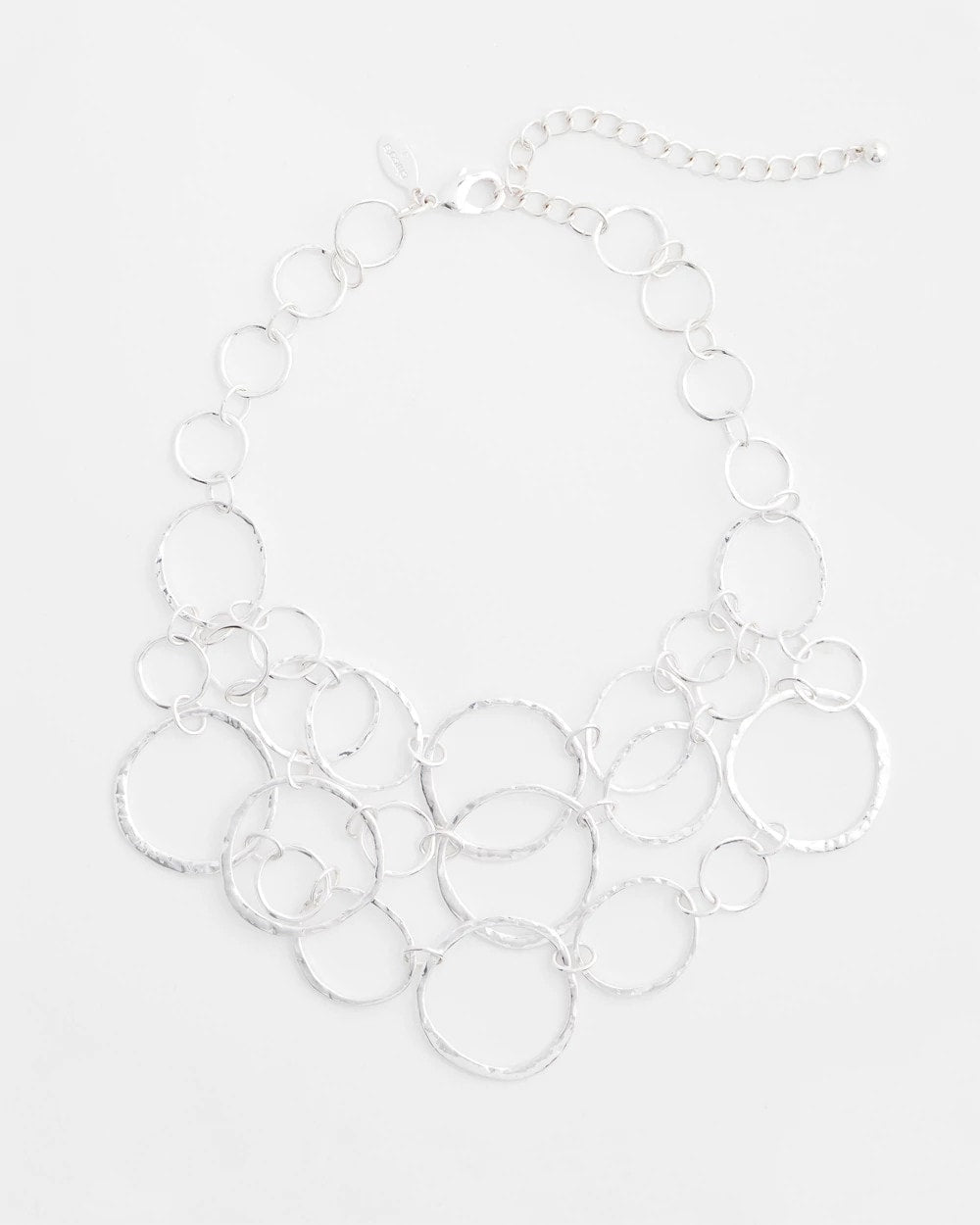 Short Silvertone Multi-Strand Link Necklace Silver - Chico's