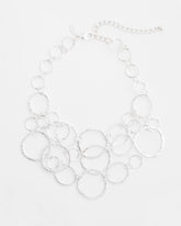 Short Silvertone Multi-Strand Link Necklace Silver - Chico's