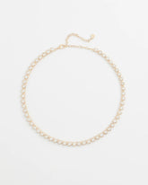 Goldtone Tennis Necklace Gold - Chico's