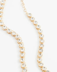 Goldtone Tennis Necklace Gold - Chico's