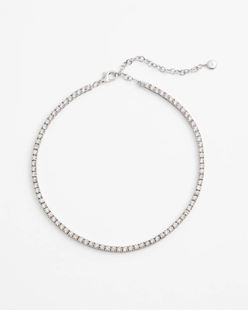 Silver Tennis Necklace Silver - Chico's