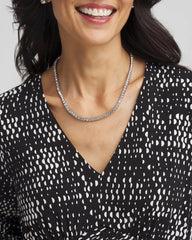 Silver Tennis Necklace Silver - Chico's