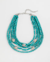 Turquoise Multistrand Bib Necklace Turquoise - Chico's