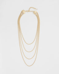 Multi-Layer Snake Chain Necklace Gold - Chico's