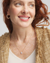 Gold Tone Drop Stone Necklace Gold - Chico's