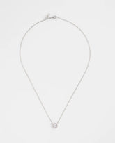 Silver Tone Drop Stone Necklace Silver - Chico's