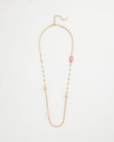 Pink Accent Long Single Strand Necklace Pink - Chico's