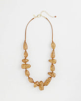 Gold Foil Long Single Strand Necklace Neutral - Chico's