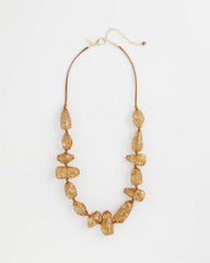 Gold Foil Long Single Strand Necklace Neutral - Chico's