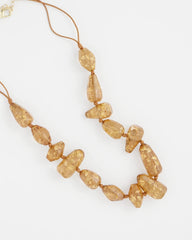 Gold Foil Long Single Strand Necklace Neutral - Chico's