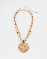 Gold Foil Pendant Necklace Neutral - Chico's