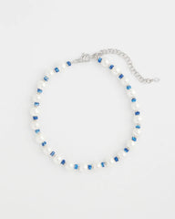 Short Pearl Blue Necklace Blue - Chico's