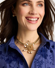 Gold Flower Pendant Necklace Gold - Chico's