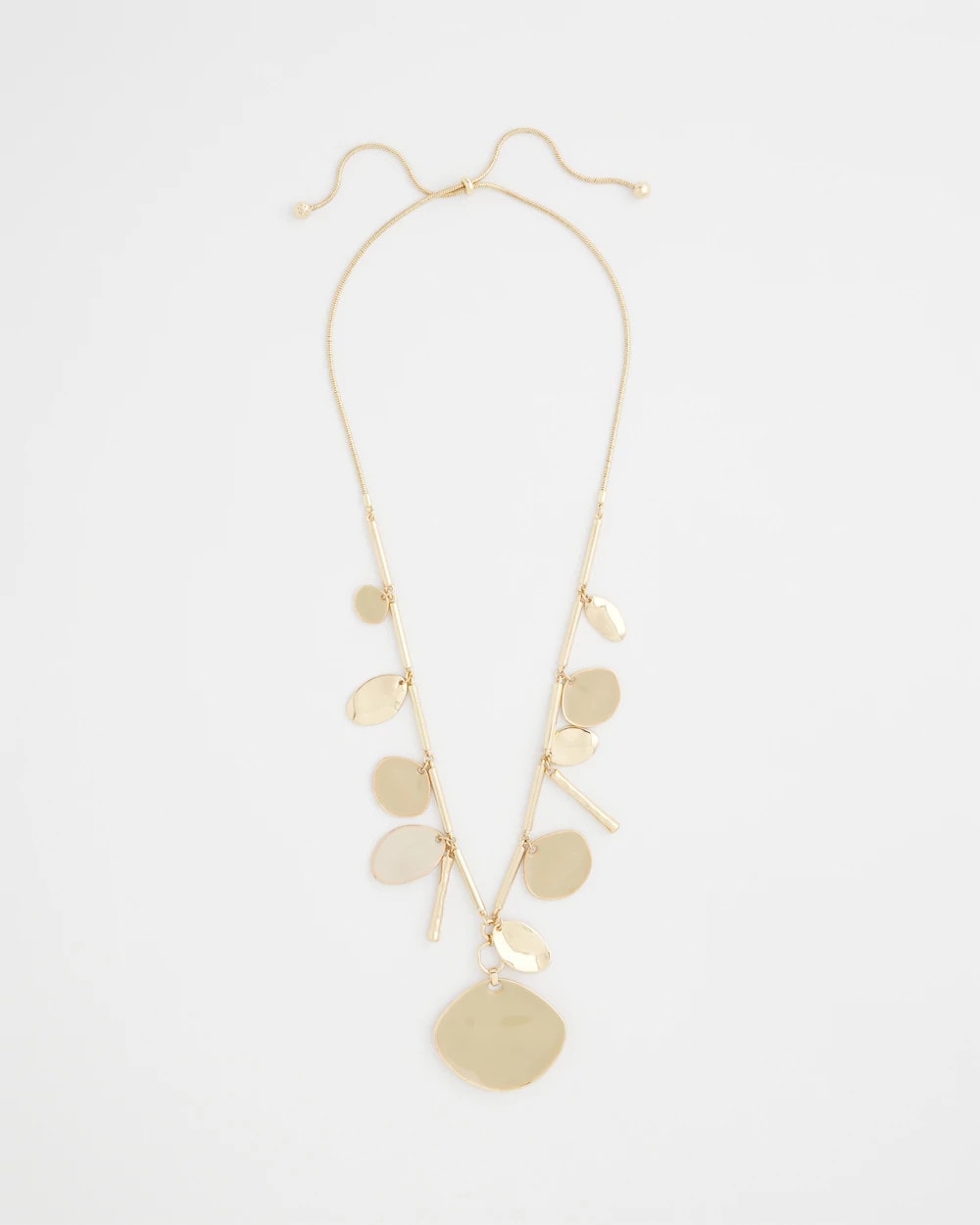 Gold Long Single Strand Necklace Gold - Chico's