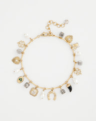 Lucky Charm Short Necklace Gold - Chico's