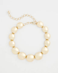 Gold Pebble Collar Necklace Gold - Chico's