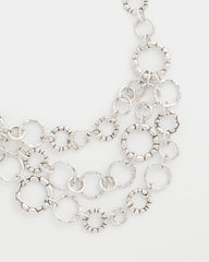 Silver Multistrand Bib Necklace Silver - Chico's