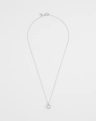Bezel Set Pendant Silvertone Necklace Silver - Chico's